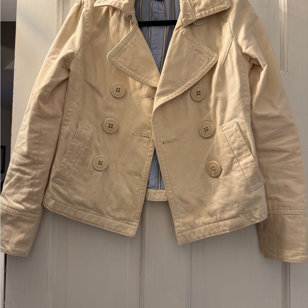 American Eagle Outfitters Beige Pea Coat